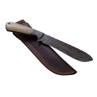 Buck n Bear Small Bone Machete Damascus