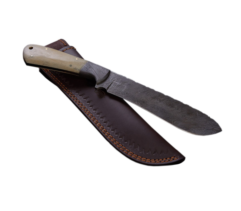 Buck n Bear Small Bone Machete Damascus