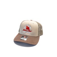 Bear Claw Logo Trucker Cap--Tan, Loden, Brown