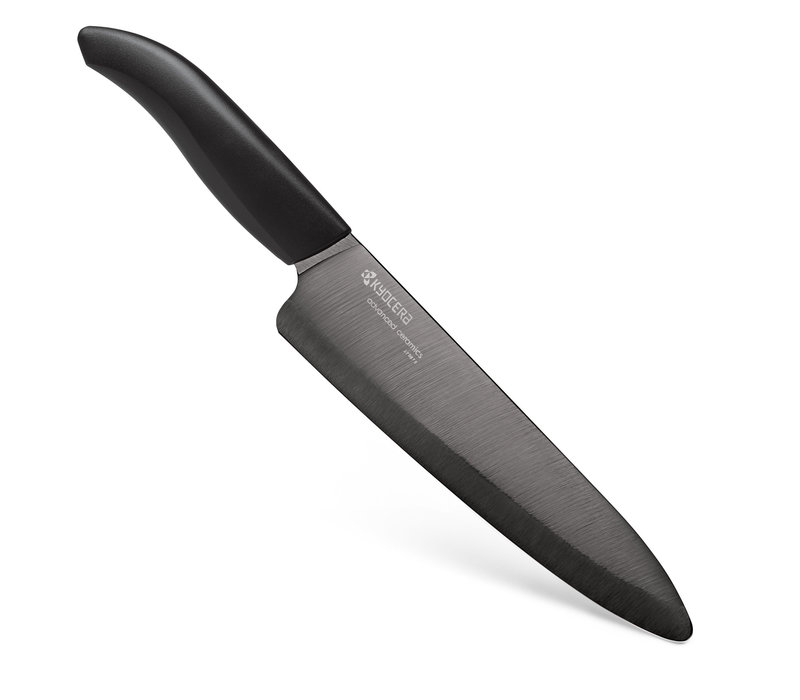 121948--Kyocera, Revolution Black 7" Chef's Knife - Black Blade