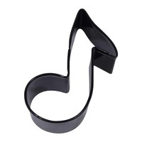 (discontinued) R&M Music Note Cookie Cutter 3.5" -Black