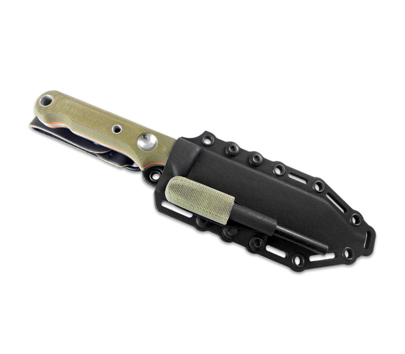 WRFC5--White River, Firecraft 5, O.D. Canvas Micarta / Orange G10 Liner