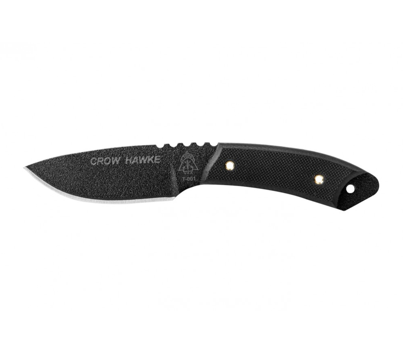 TOPS, Crow Hawke, Neck Knife, Black G-10 Handle,  1095 Carbon Steel