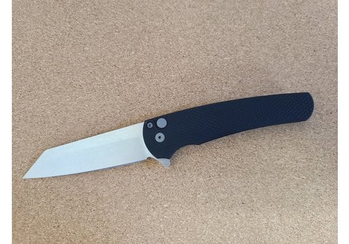Pro-Tech Knives, LLC Pro-Tech Malibu Flipper-Textured Black Handle,  CPM 20CV Reverse Tanto Blade