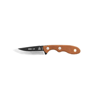 TOPS Mini Scandi Neck Knife- 1095 Carbon Steel, Brown Micarta Handle