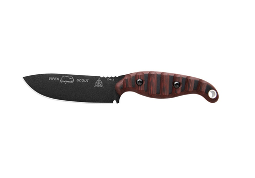 TOPS TOPS, Viper Scout,  Red-Black G10 Handle, 1095 Carbon Steel