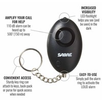 PA-MPALL--Security Equipment, Mini Personal Alarm with LED Light (Black)