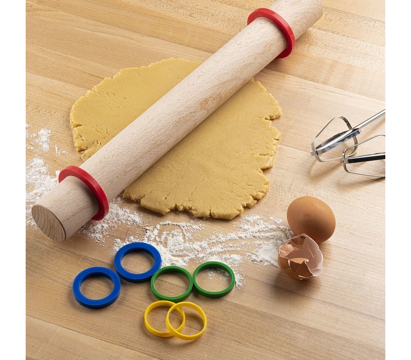 Mrs. Anderson's Baking Silicone Rolling Pin Rings- 8 Piece Set