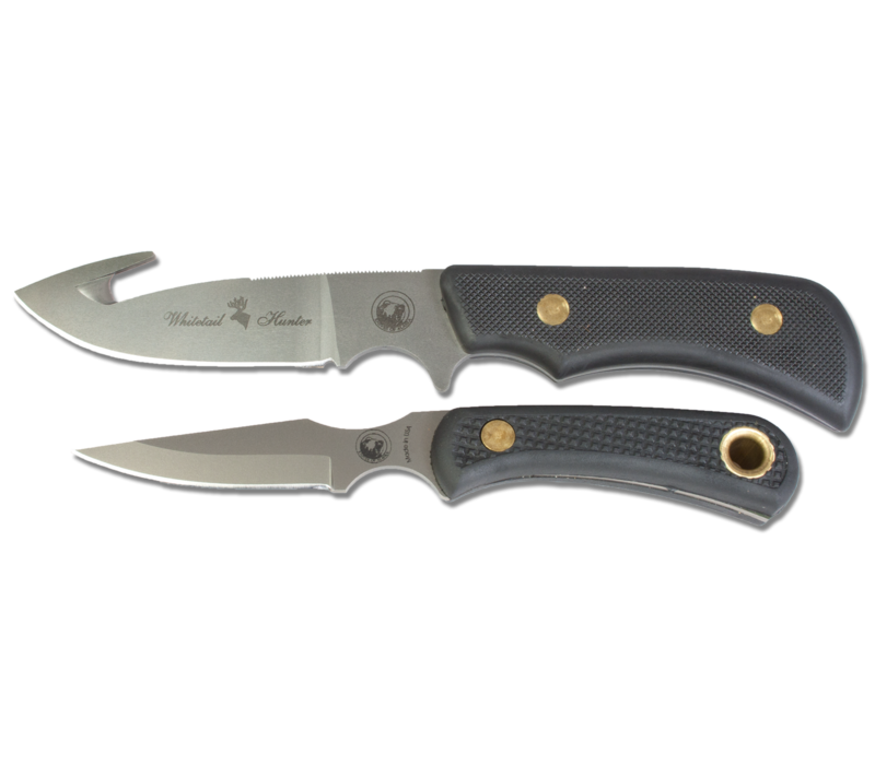 Knives of Alaska Whitetail Guthook-Cub Bear Combo-D2, Black SureGrip