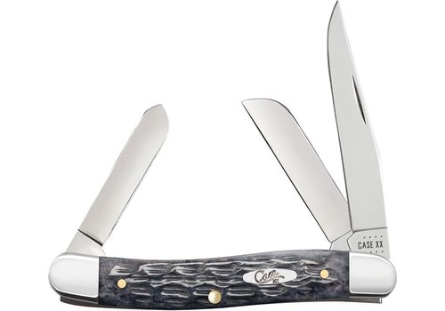 Case & Sons Cutlery Co. Case Cutlery Medium Stockman Pocket Worn Crandall Jig Gray Bone, Carbon Steel