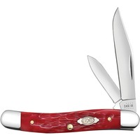 Case Cutlery Medium Jack Knife- Dark Red Bone, Carbon Steel (CV)
