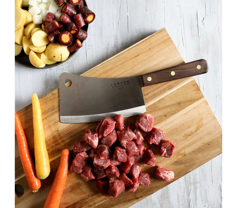Lamson 7.25″ Heavy Duty Meat Cleaver with Walnut Handle