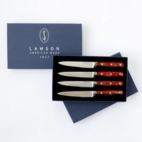 Lamson,  Fire 4Pc Steak Knife Set, Fine-Edge