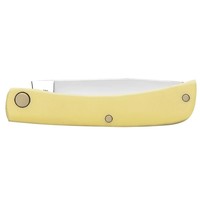 Case Cutlery Sod Buster Jr, with carbon steel (CV) blade and yellow delrin handle