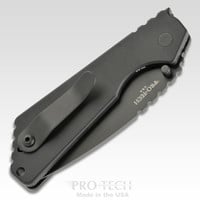 Pro-Tech, Pro-Strider SNG Automatic, Black Aluminum Handle ,DLC Black Coated 154 CM Blade