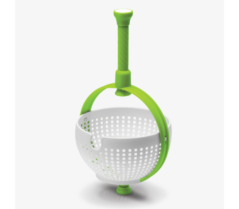 Dreamfarm, Spina Salad Spinner, Green & White