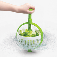 Dreamfarm, Spina Salad Spinner, Green & White