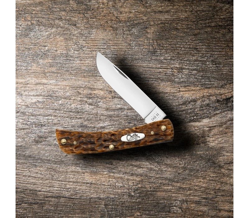 Case Cutlery Sod Buster Jr, Amber Bone Handle, Carbon Steel