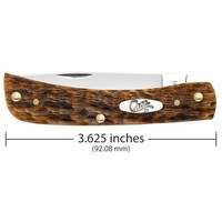 Case Cutlery Sod Buster Jr, Amber Bone Handle, Carbon Steel