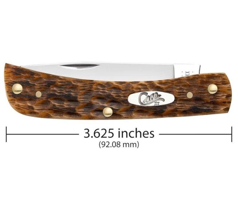 Case Cutlery Sod Buster Jr, Amber Bone Handle, Carbon Steel