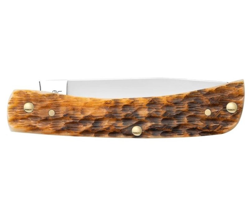 Case Cutlery Sod Buster Jr, Amber Bone Handle, Carbon Steel