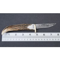 Silver Stag Gamer, Antler Point Handle, Damascus Steel