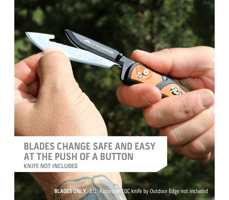 Outdoor Edge 3.5" Drop-Point Replacement Blades, 6 Pack