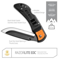 Outdoor Edge, 3" Razor Lite EDC, Orange