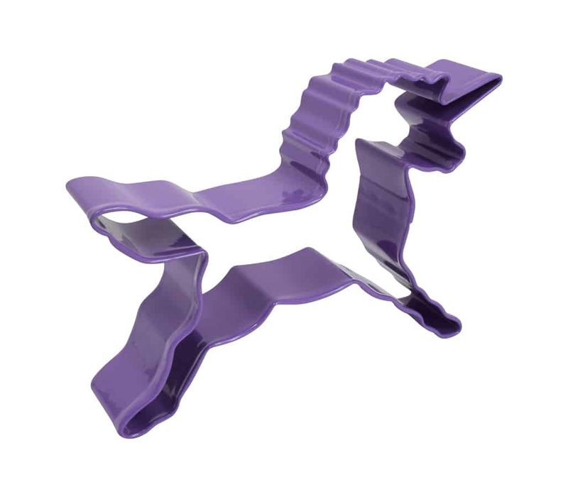 R&M Unicorn Cookie Cutter 5.25"-  Purple