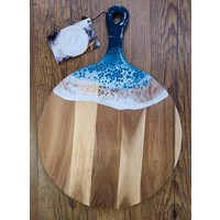 Lynn & Liana Designs,  Round Acacia Cheese Paddle -Ocean Vibes