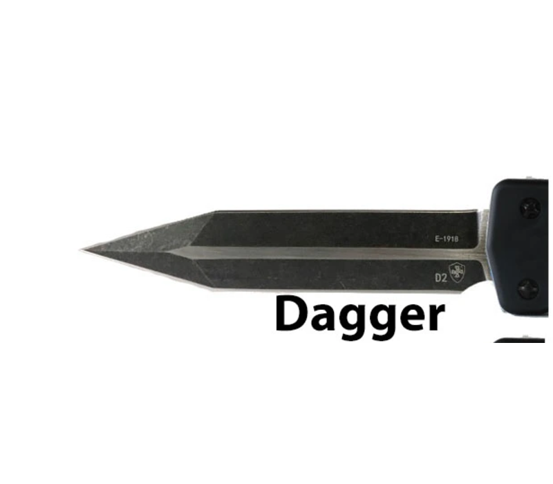 SZ-BR-12-1--Templar Knife Small Premium OTF,  Black Rubber, Black D2 Dagger