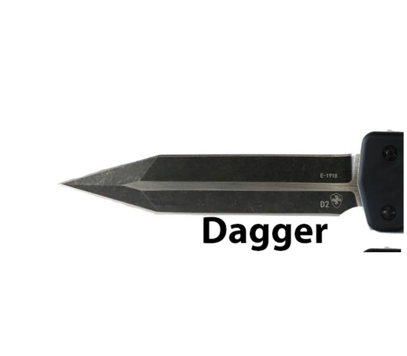 Templar Small Premium Weighted Black Rubber OTF Black CPM D2 Dagger
