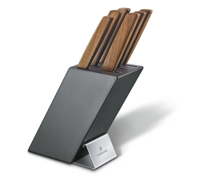 Victorinox Swiss Modern 6-Piece Block Set- Walnut