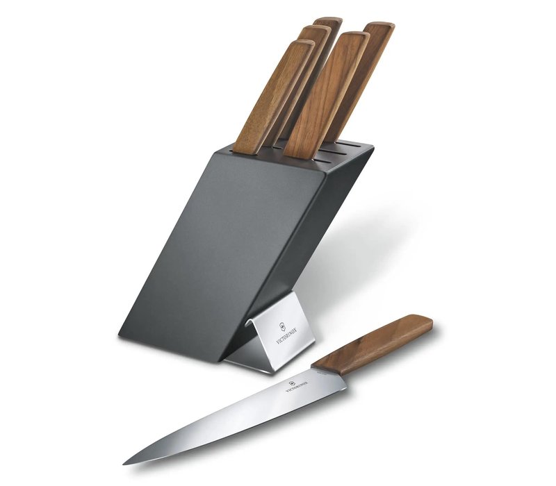 Victorinox Swiss Modern 6-Piece Block Set- Walnut