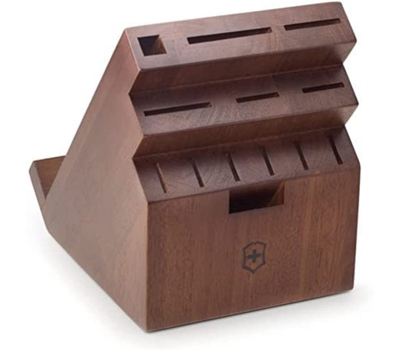 Victorinox 13-Slot Swivel Knife & Accessories Block - Dark Wood