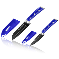 Cangshan 2pc Titanium Coated Santoku Starter Set Atlantic Blue