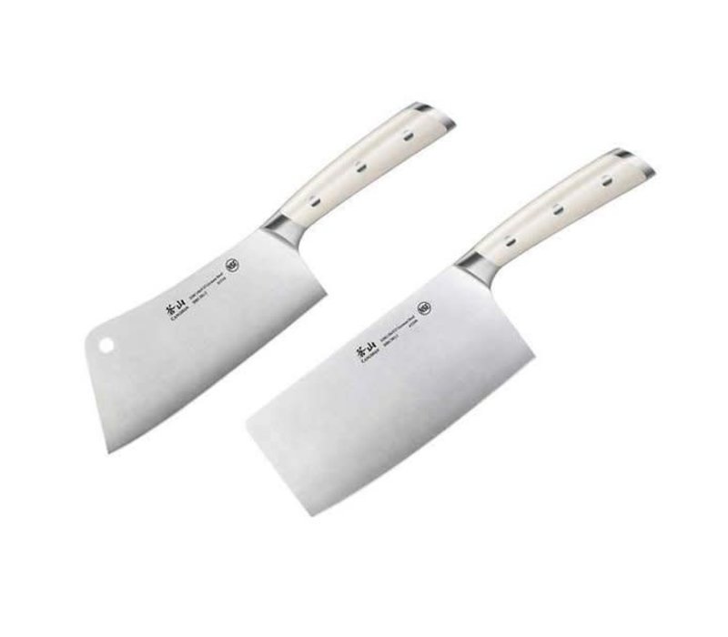 Cangshan, S1 Series 2pc Cleaver Set White Handle