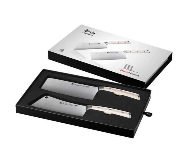 1024852--Cangshan, S1 Series 2-Piece Cleaver Set- White