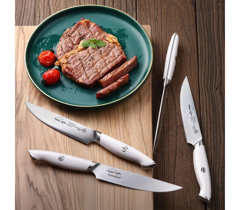 Cangshan, Thomas Keller Signature Collection 4-Piece Fine Edge Steak Knife Set- White