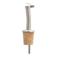 HIC Kitchen Stainless Steel Pourer with Cork Stopper- Set of 2