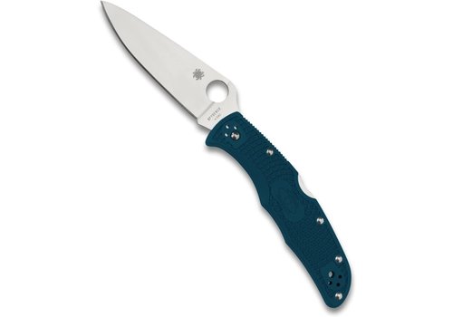 Spyderco Knives Spyderco Endura 4 Lightweight- Plain Edge K390 Blade, Blue