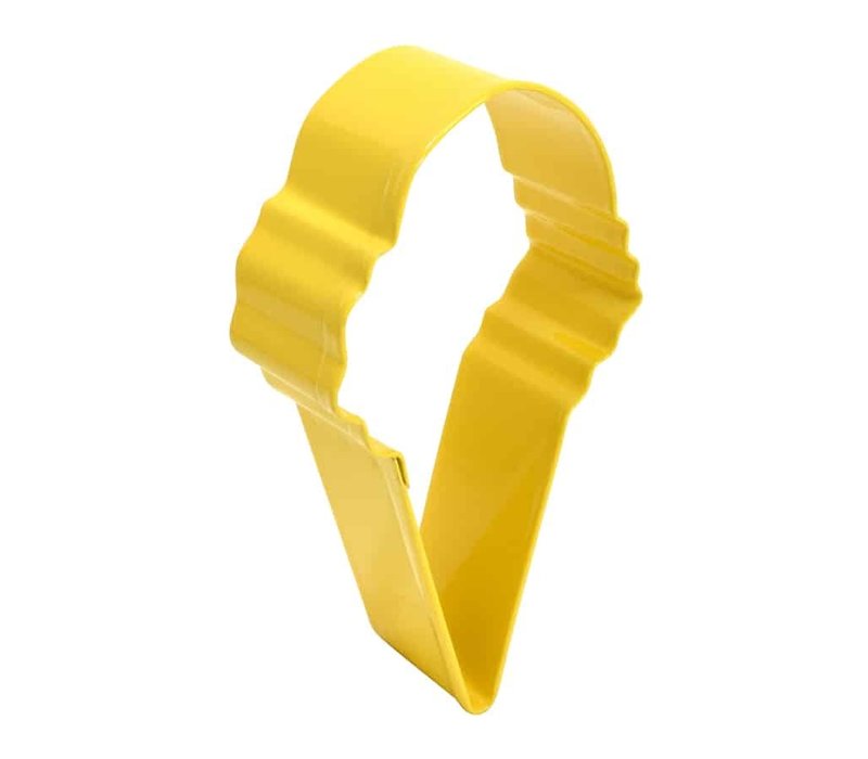(Discontinued) R&M Ice Cream Cone Cookie Cutter 4" Yellow