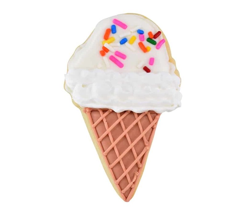 (Discontinued) R&M Ice Cream Cone Cookie Cutter 4" Yellow