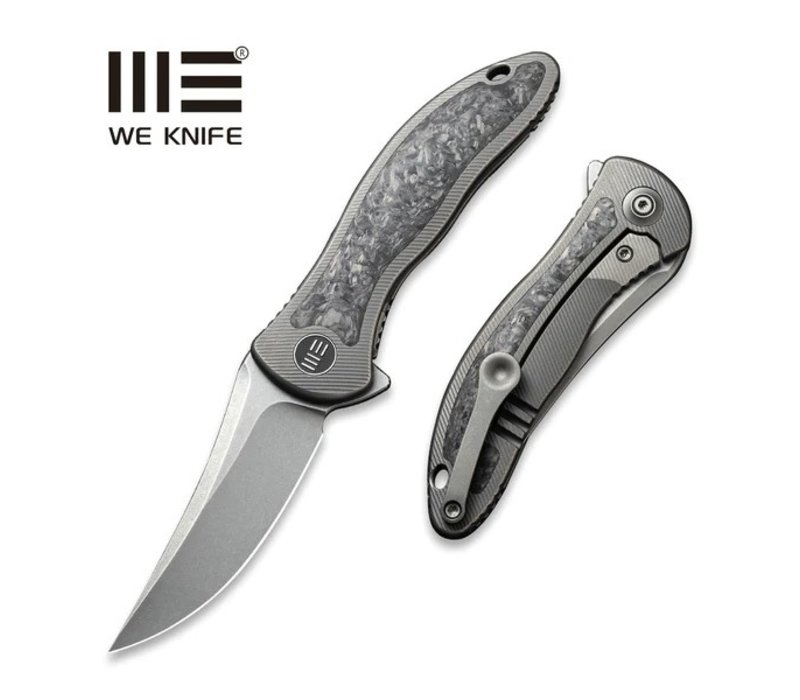 WEKnife Mini Synergy Flipper Knife, Titanium & Carbon Fiber Handle, 20CV Steel