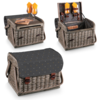 Picnic Time Picnic Time, Kabrio Wine & Cheese Picnic Basket, Gray with Gold Accents