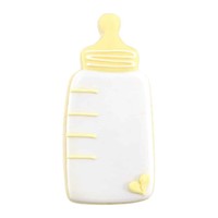 R&M Baby Bottle Cookie Cutter 4" - White