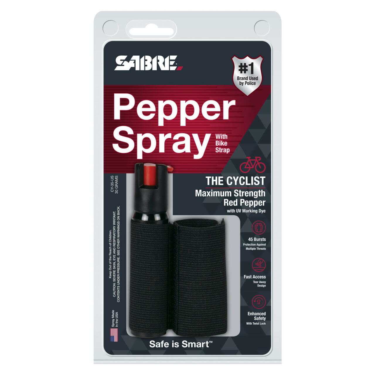 Sabre Cyclist Pepper Spray - Bear Claw Knife & Shear