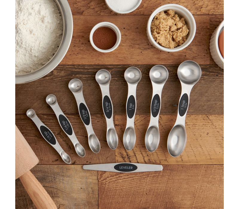 Mrs. Anderson's Baking Dual-Sided Magnetic Measuring Spoons with Leveler