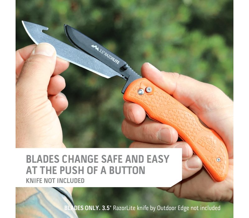 Outdoor Edge 3.0" RazorSafe™ System Drop-Point Replacement Blades- Set of 6