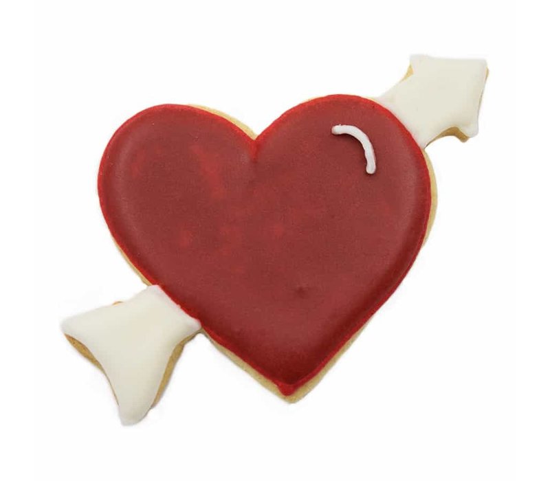 (Discontinued) R&M Heart & Arrow Cookie Cutter 4" Red
